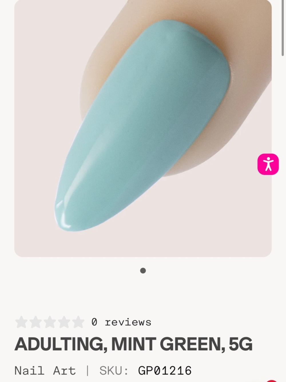 Young Nails Gel Paint in Adulting, Mint Green, 5G New